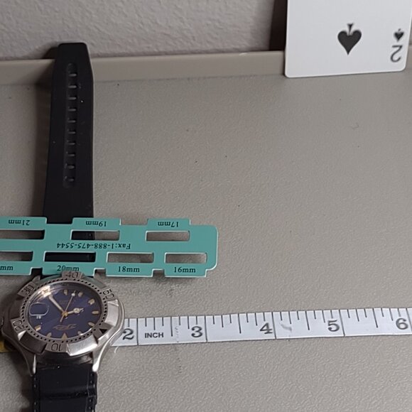 Nice Untested Blue And Black Analog Watch - Picture 11 of 11